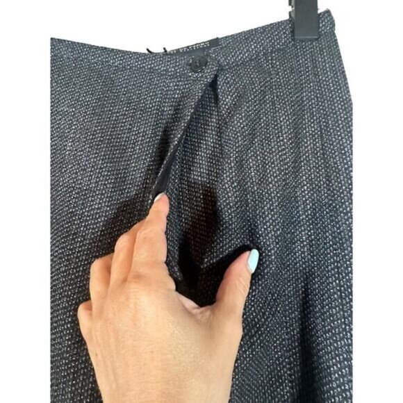 Isabel De Pedro Gray Virgin Wool Blend Asymmetrical Long Maxi Skirt Women Sz 4 - Picture 8 of 11